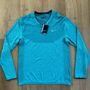 Nike Flex Knit V-Neck Golf Shirt Green Size Large